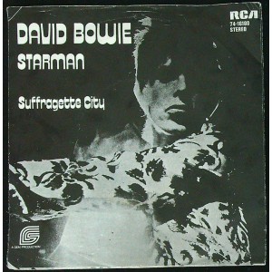 DAVID BOWIE Starman / Suffragette City (RCA Victor – 74-16180) Germany 1972 PS 45 (Glam, Classic Rock)